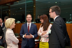 Ursula Von Der Leyen - Nicolai Wammen - Andreja Katič v Bruslju