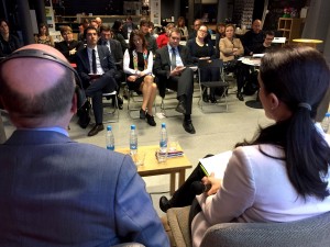 Tanja Fajon in Dejan Židan na konfernci PES-SD